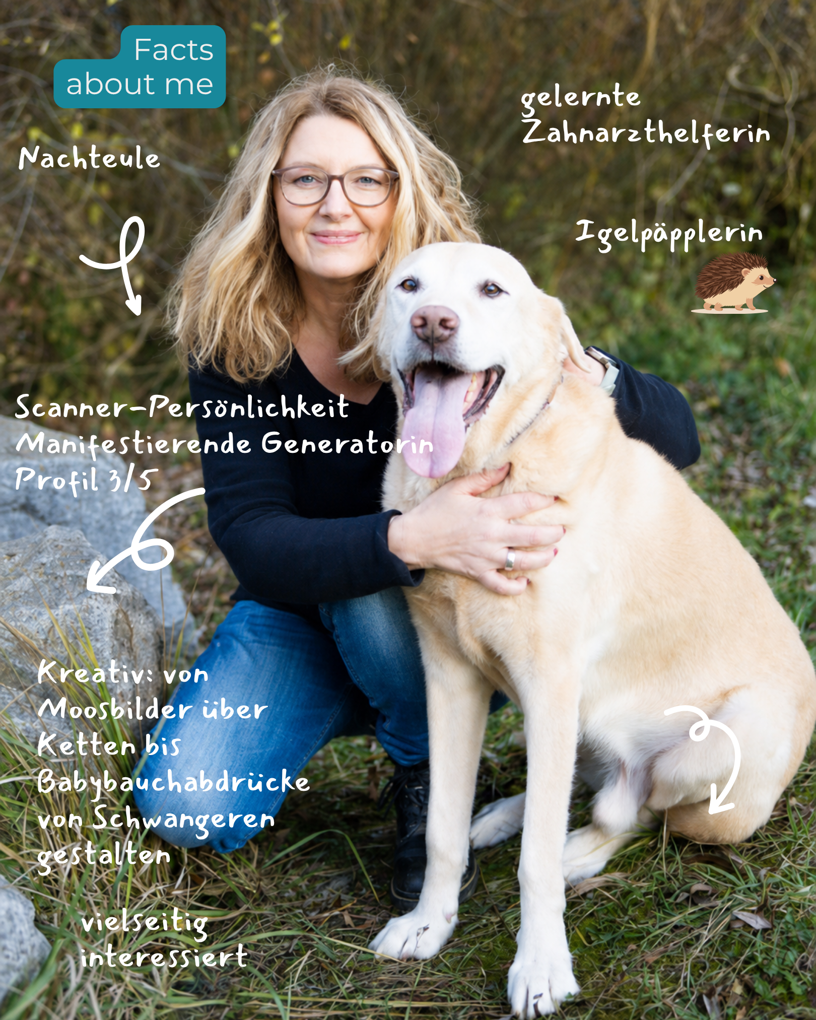 Facts about me – Carolin mit ihrem Labrador