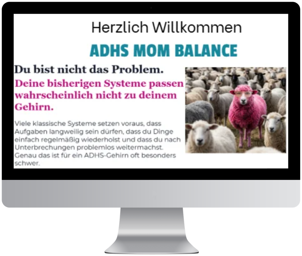 ADHS Mom Balance Willkommensseite